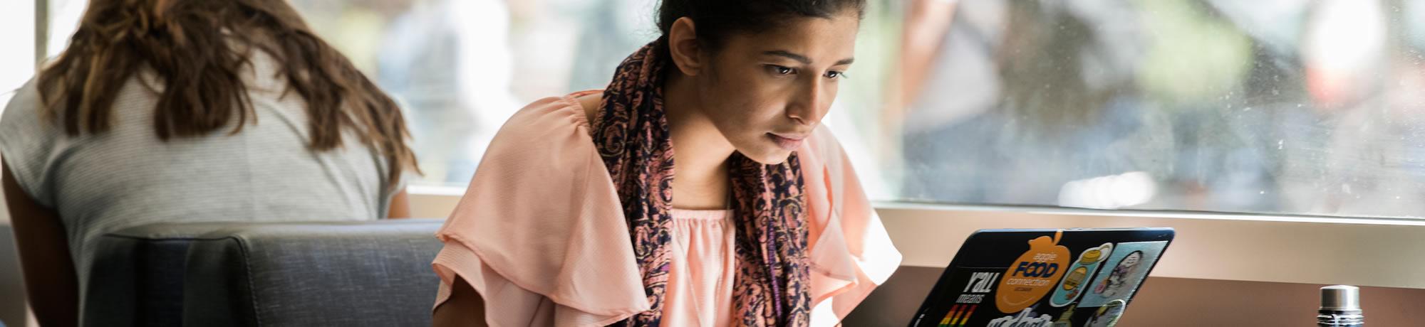 Student at laptop